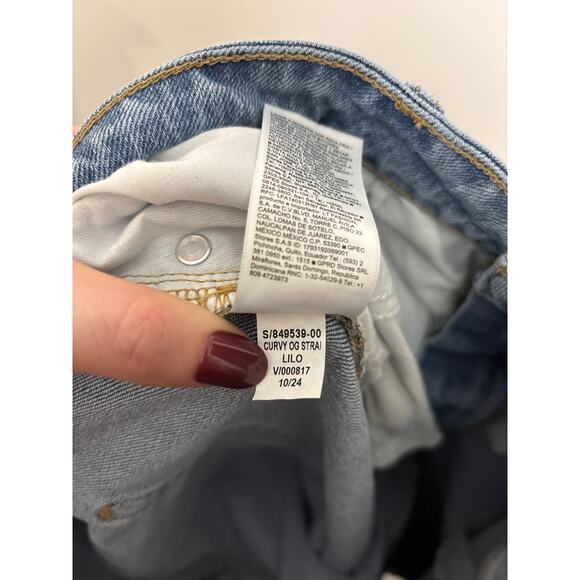 Old Navy O.G. Straight Ankle Jeans Womens Size 16 Blue Curvy Fit High Waisted - Picture 5 of 5